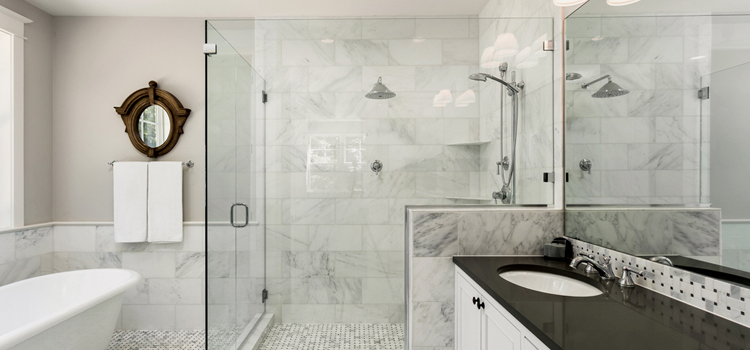 bathroom shower door installation in Palermo